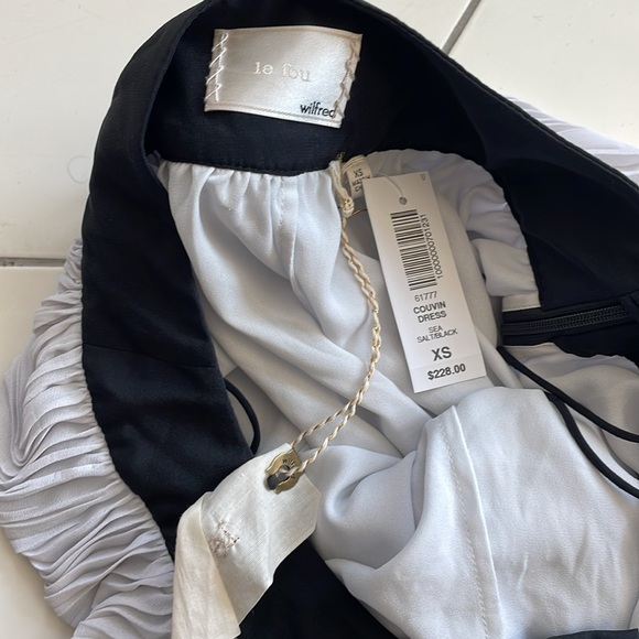 Aritzia le fou Wilfred Couvin Dress in Sea Salt/Black (light grey) Size XS - Picture 6 of 7